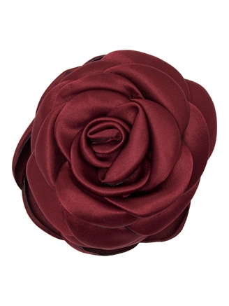 Pico Small Satin Rose Claw Dark Plum